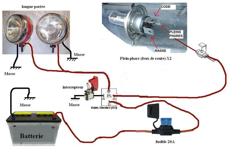 Schéma Pour Phares Additionnels (lp) - Electricité & Electronique ...